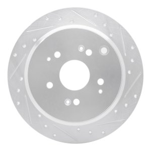 Honda Odyssey Brake Rotor (1) - Rear Right - R1 Concepts - Drilled & Slotted - Silver - `02-`04 Honda Odyssey Brake Rotor (1) - Rear Right - R1 Concepts - Drilled & Slotted - Silver - `02-`04